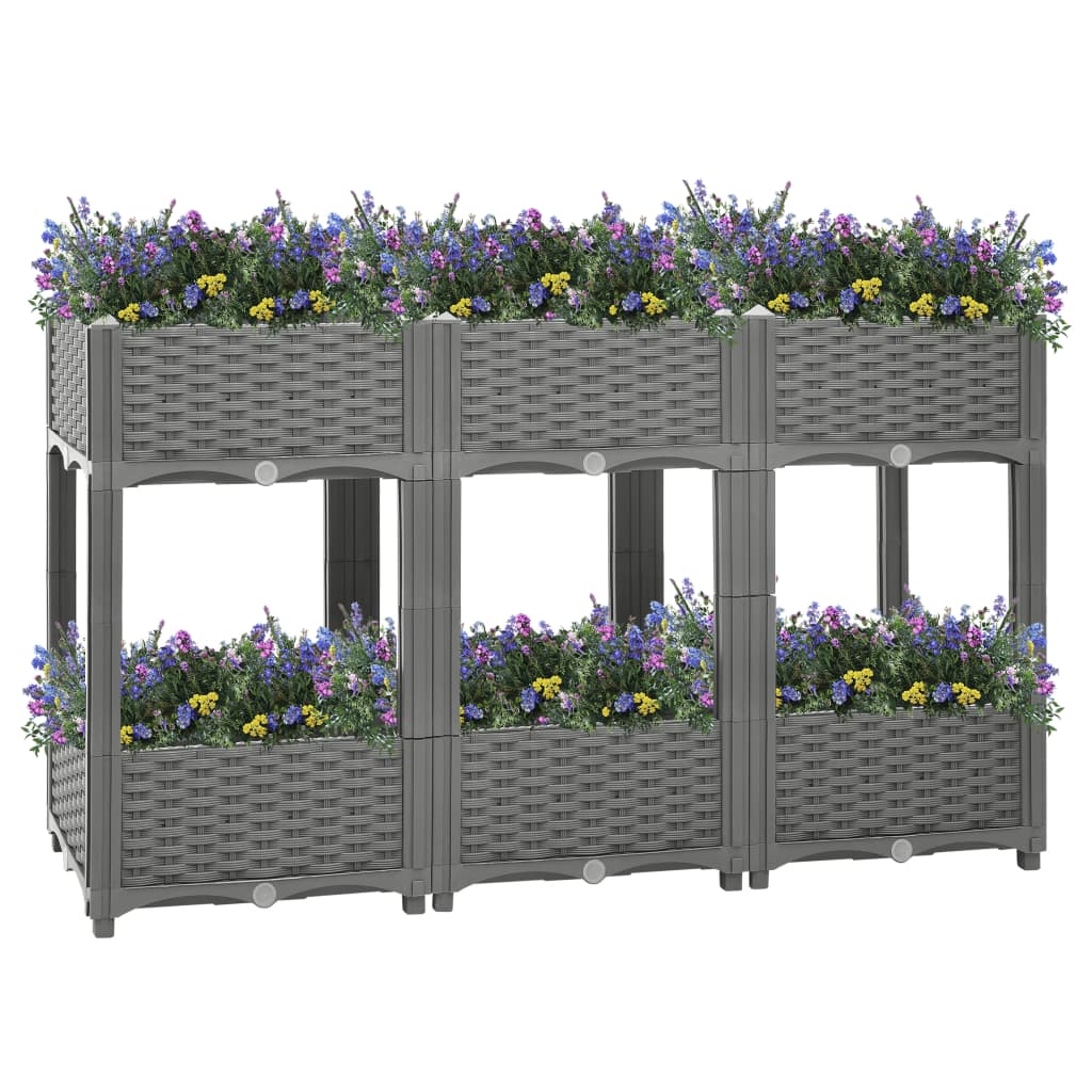 Vidaxl Planter hevet 120x40x71 cm polypropen