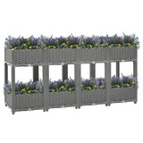 Vidaxl Planter hevet 160x40x71 cm polypropen