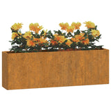 Vidaxl Plantadores Montaje de pared 2 ST 53x10x17 CM Corten Steel Rusty