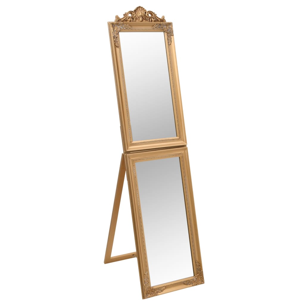 Vidaxl Mirror frittliggende 45x180 cm gullfarget