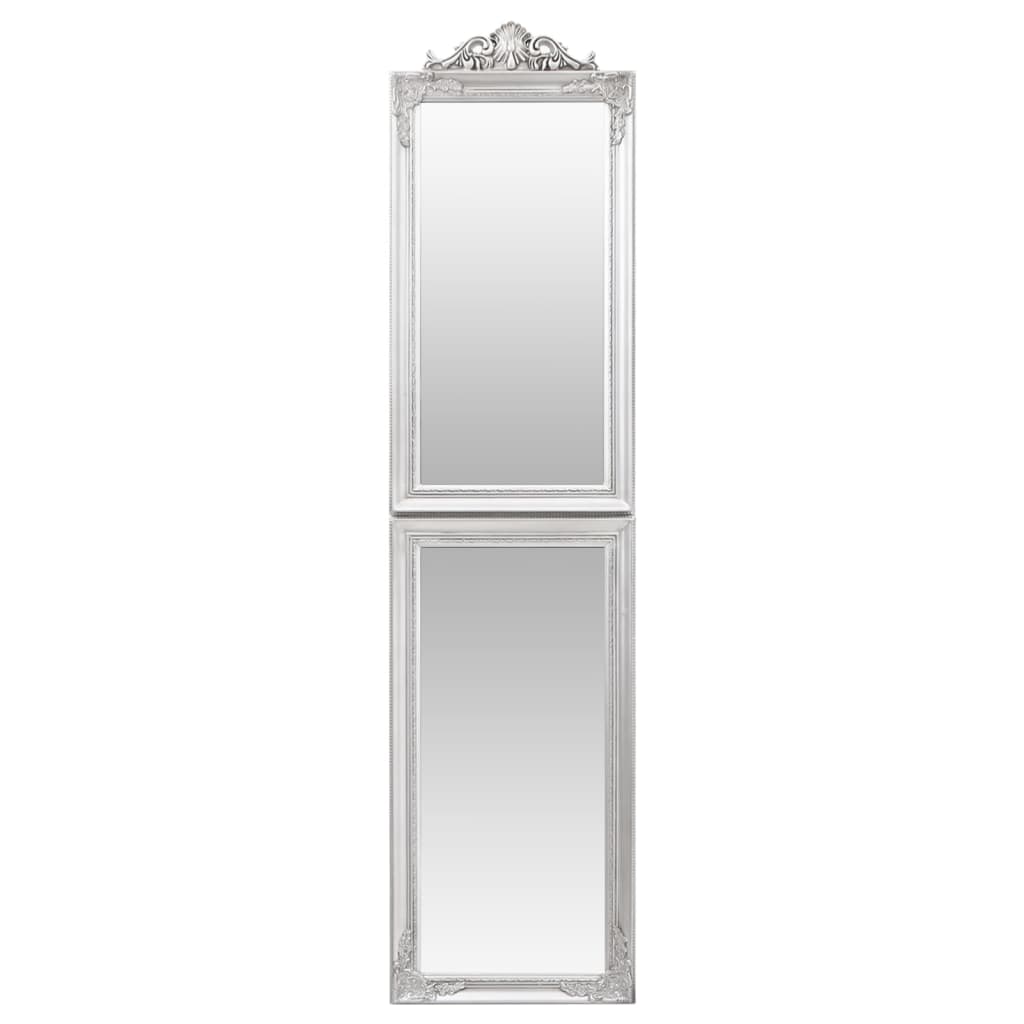 Vidaxl Mirror frittliggende 45x180 cm hvit sølvfarget