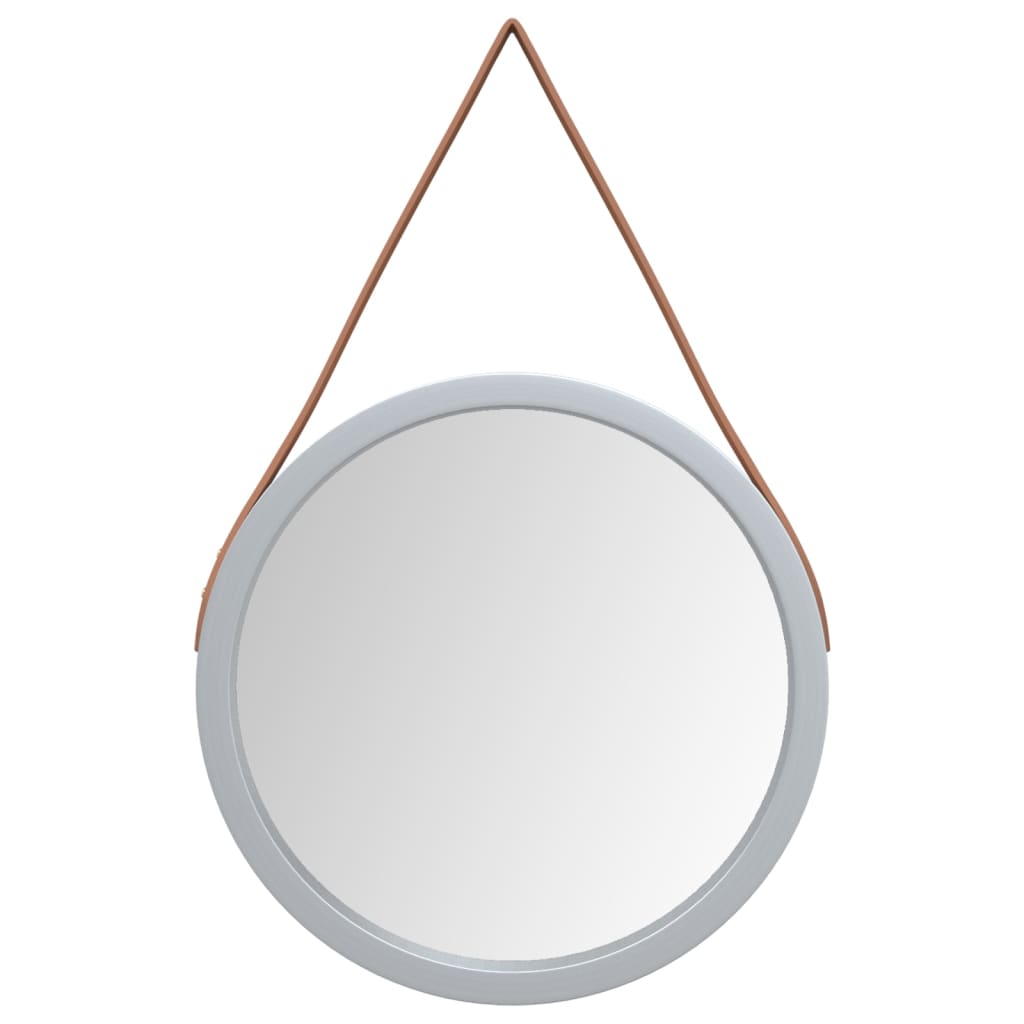 VidaXL wall mirror with tire Ø 35 cm silver colored