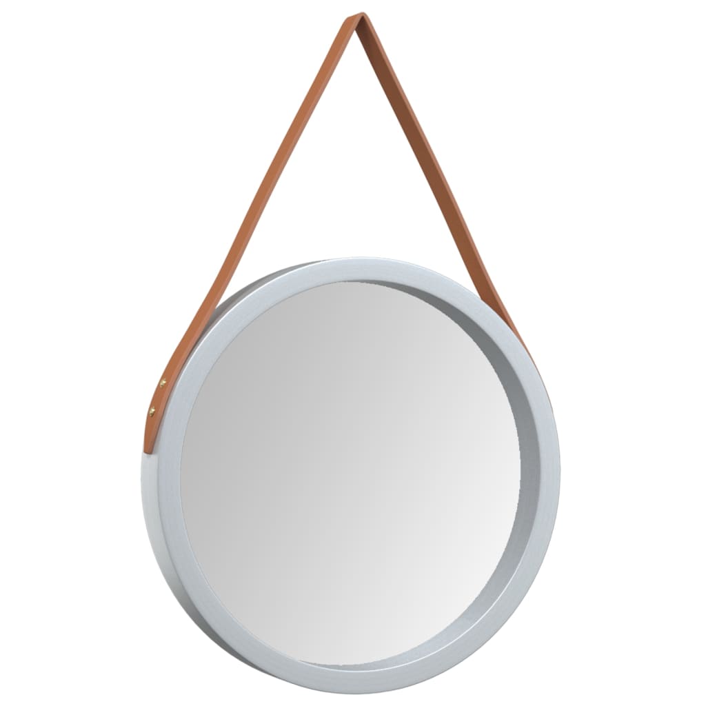 VidaXL wall mirror with tire Ø 35 cm silver colored