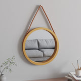 Vidaxl Wall mirror with tire Ø 45 cm Gold colored