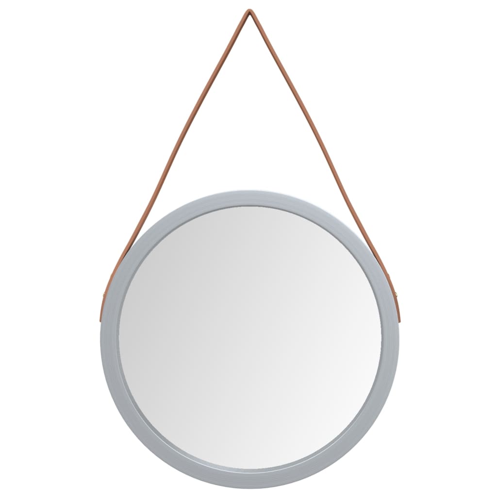 VidaXL wall mirror with tire Ø 45 cm silver colored