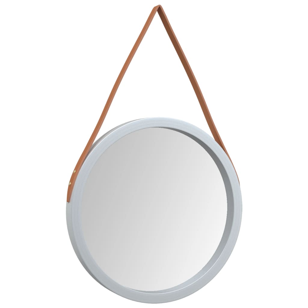 VidaXL wall mirror with tire Ø 45 cm silver colored