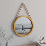 Vidaxl Wall Mirror s pneumatikou Ø 55 cm zlaté barvy