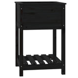 Vidaxl Planter med hylle 54x54x81 cm Solid Pine Pine Black