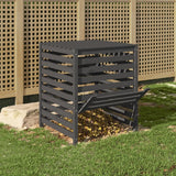 Vidaxl Compost Bin 82,5x82,5x99,5 cm stałego szarości sosny