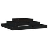 Vidaxl Planter Big 110x110x27 cm Solid furu svart