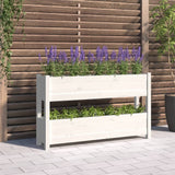 VidaXL Planning box 112x25x66 cm Solid pine white