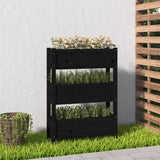 Vidaxl Planning Box 77x25x104.5 cm Pine solide noir