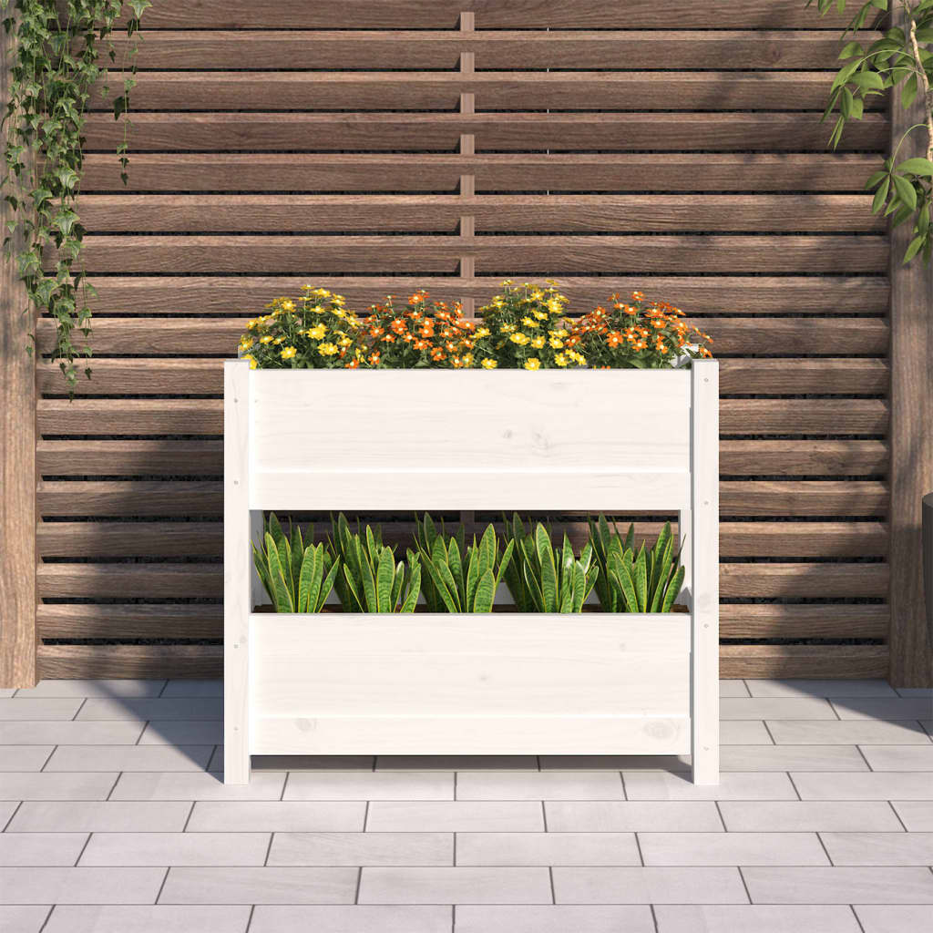 Vidaxl Planning Box 77x25x66 cm Solid Pine White