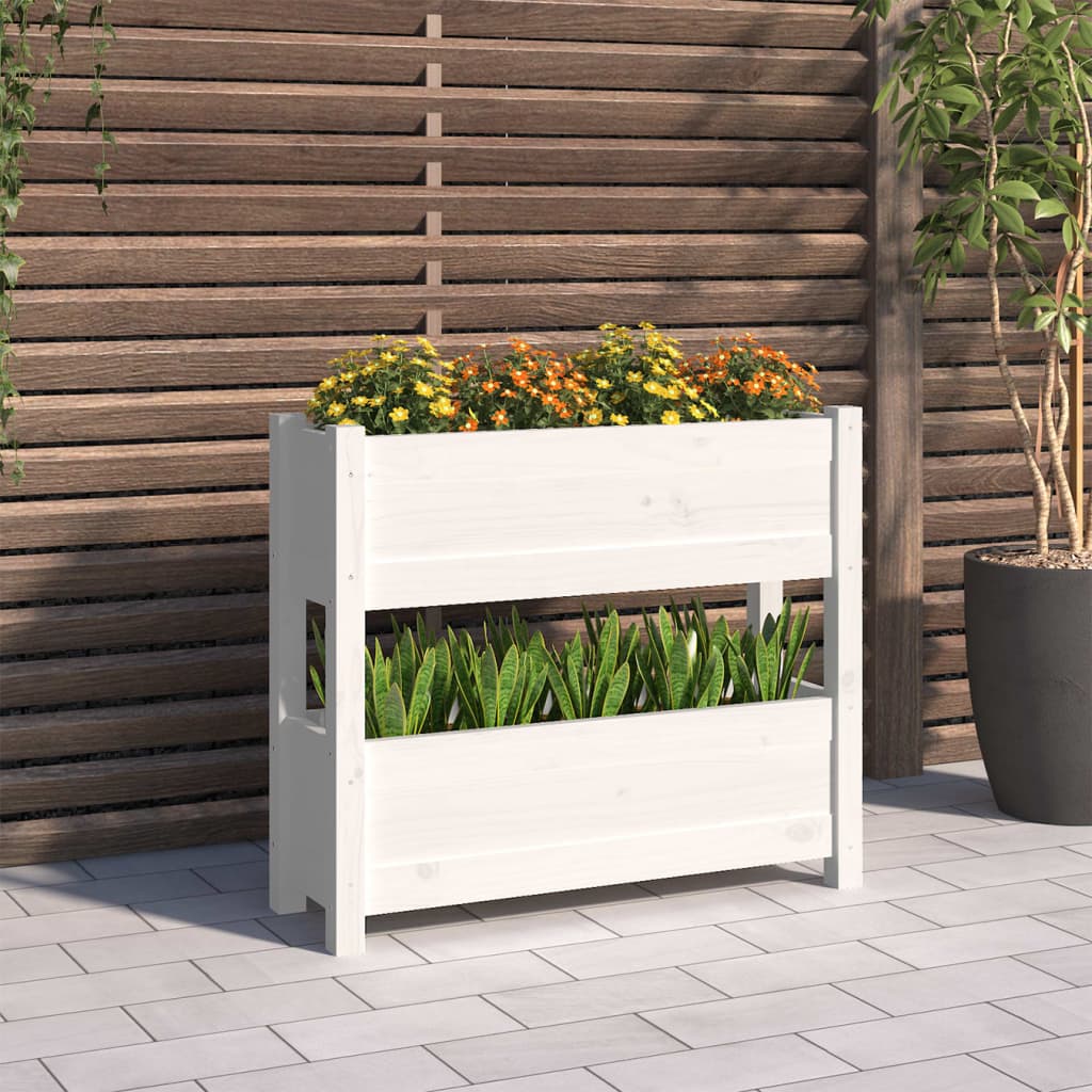 Vidaxl Planning Box 77x25x66 cm Solid Pine White