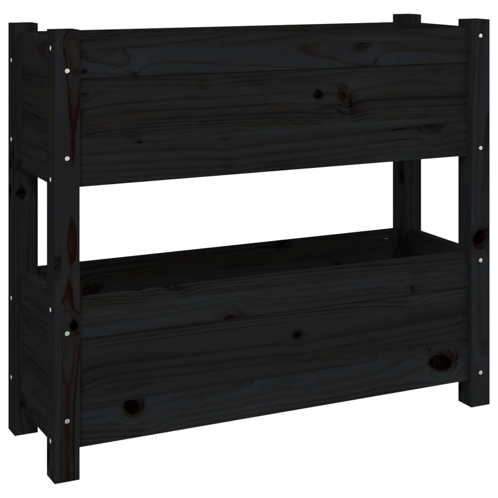 Vidaxl Planning box 77x25x66 cm Solid pine black