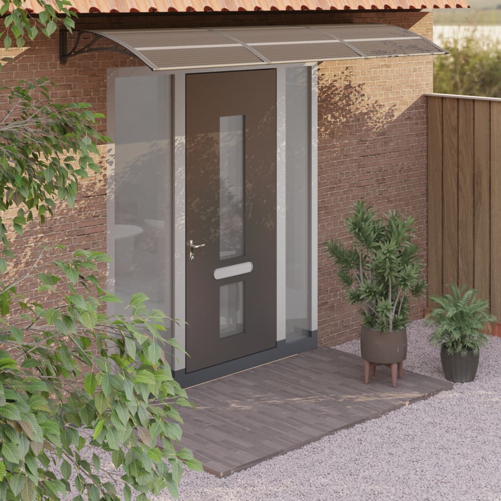 Vidaxl Porte auvent 300x100 cm Polycarbonate noir