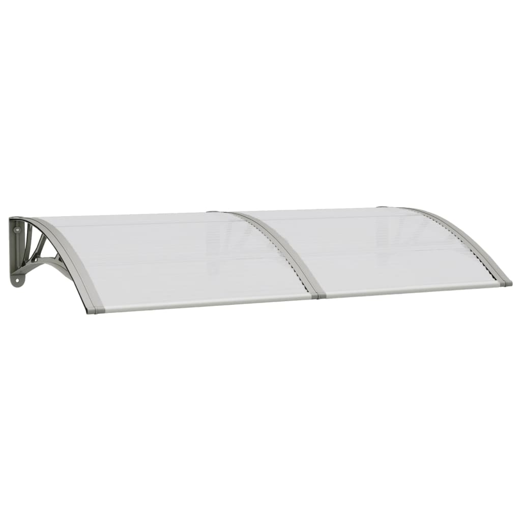 Vidaxl Porte auvent 150x75 cm Polycarbonate gris