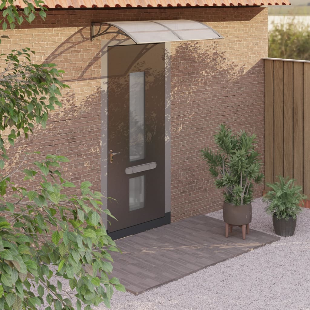 Vidaxl Porte auvent 150x75 cm Polycarbonate gris