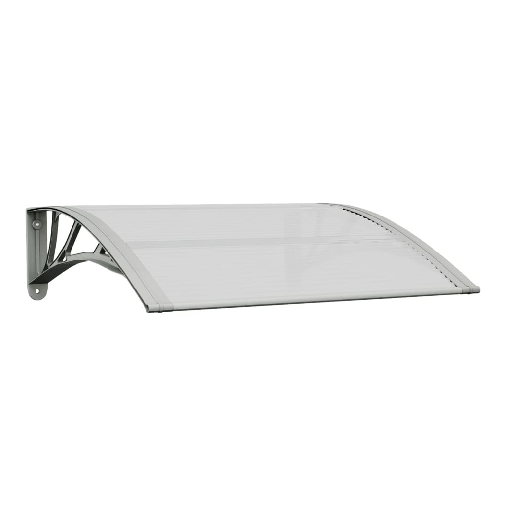 Vidaxl -Tür -Baldachin 80x75 cm Polycarbonat grau und transparent