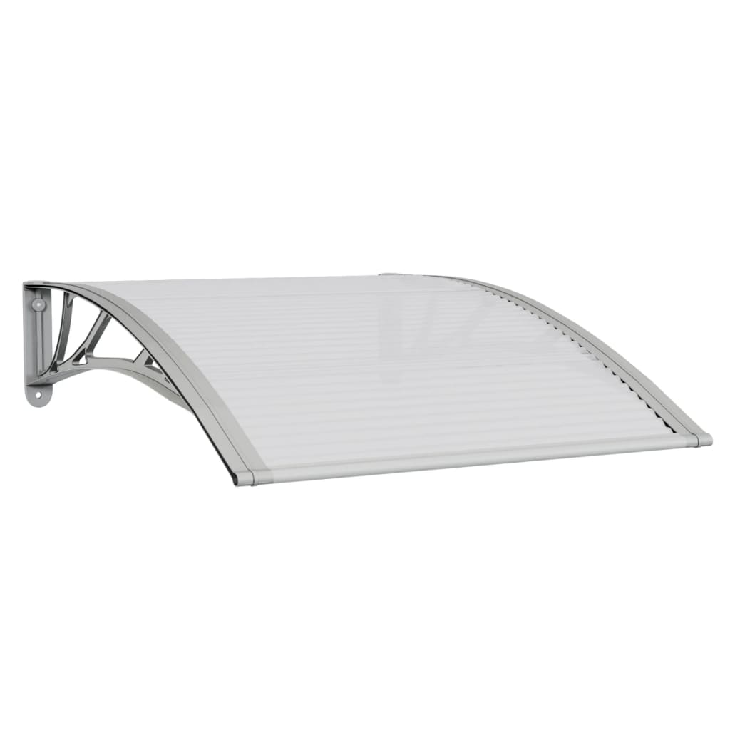 Vidaxl Door Canopy 100x75 cm de policarbonato gris y transparente