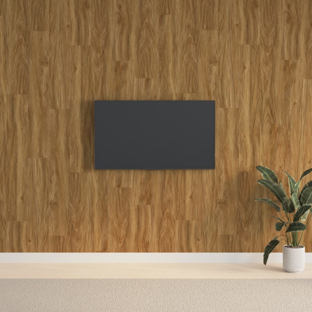 Vidaxl Wall panels Wood look 2.06 m² PVC Brown