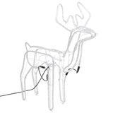 Vidaxl Christmas Figure Reindeer con testa in movimento 2 pezzi 76x42x87 cm freddo bianco