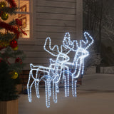 Vidaxl Christmas figure reindeer with moving head 2 pcs 76x42x87 cm cold white