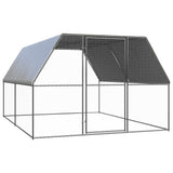 VidaXL Buitenhok for chickens 3x4x2 m galvanized steel