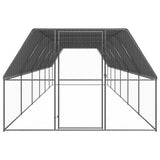 Vidaxl Outdoor loft for chickens 3x12x2 m galvanized steel