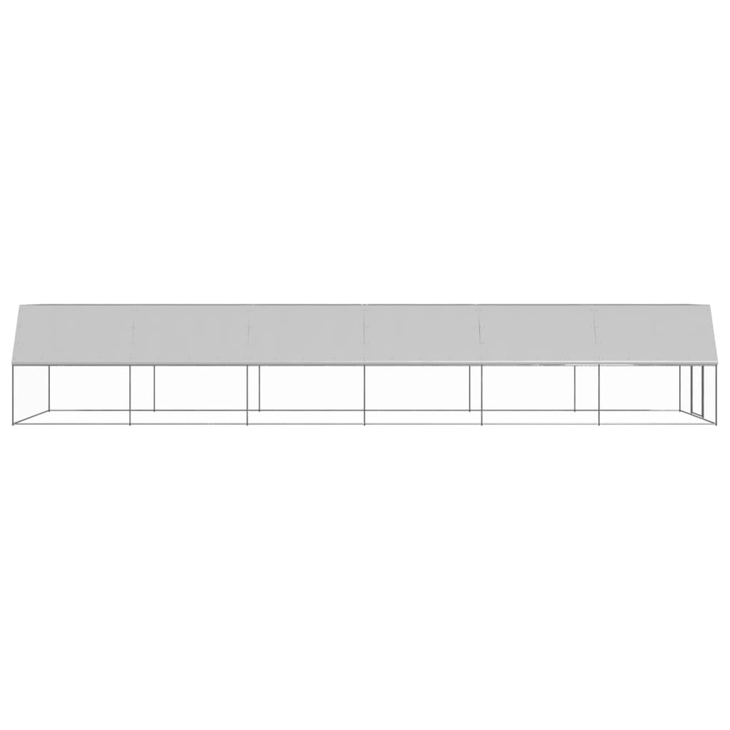 Vidaxl Loft al aire libre para pollos 3x12x2 M Galvanized Steel