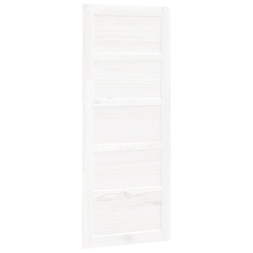 Puerta corredera de Vidaxl 80x1.8x204.5 cm de pino sólido blanco