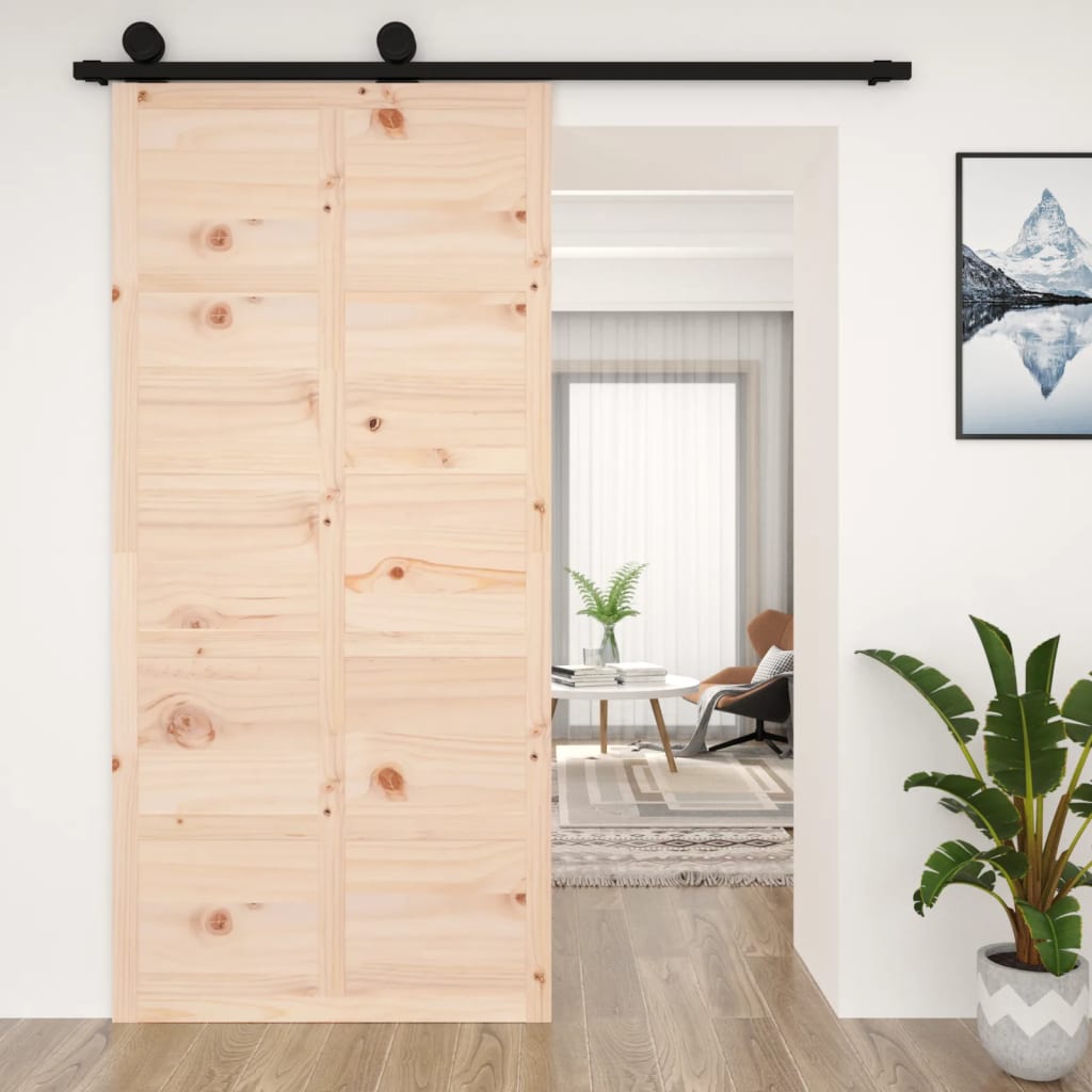 Vidaxl Porte coulissante 100x1.8x214 cm Pine solide