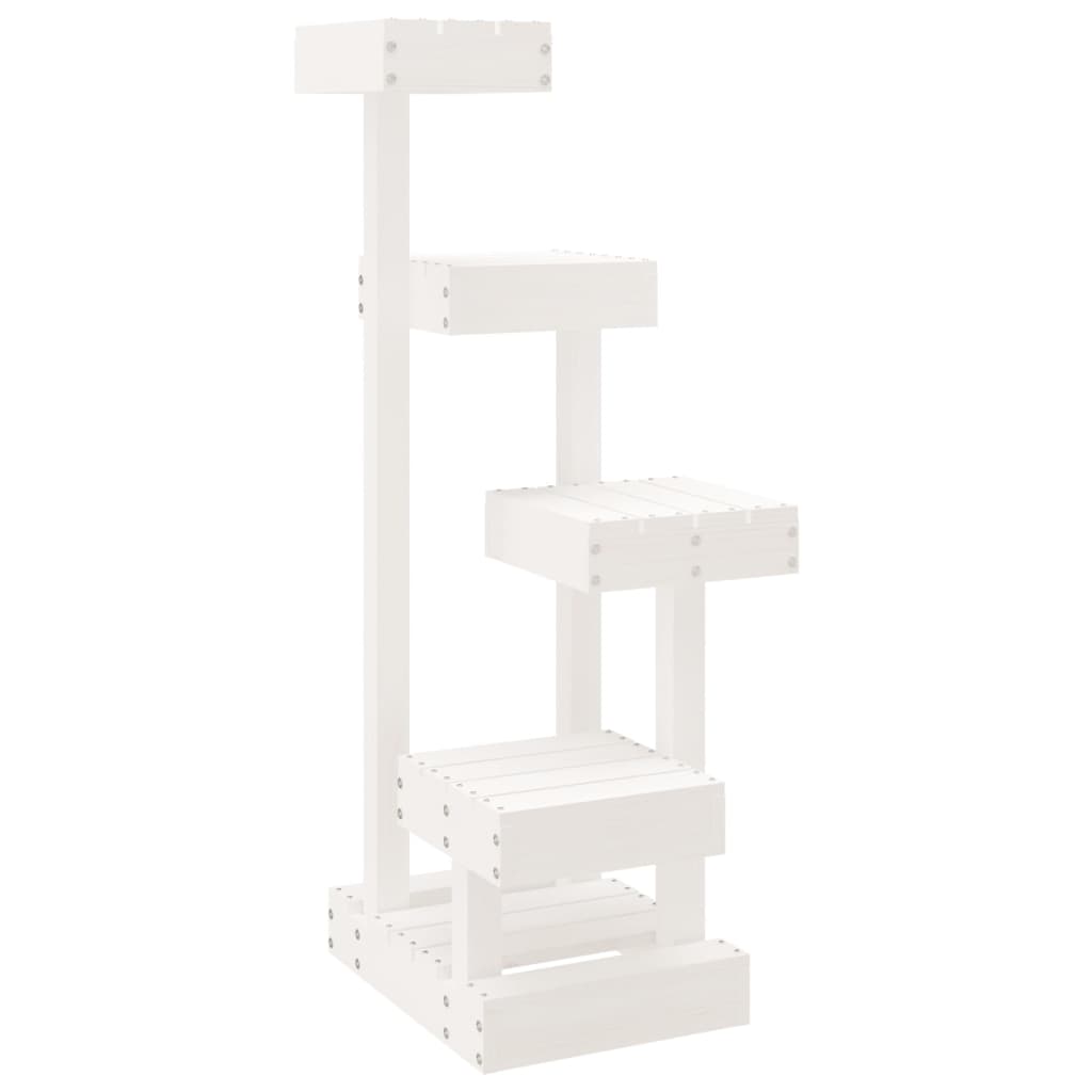 Vidaxl Cat Furniture 45.5x49x103 cm Pino solido bianco