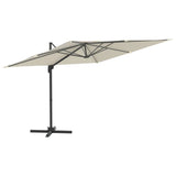 Bidaxl flytande parasol med aluminiumstång 400x300 cm sandvit