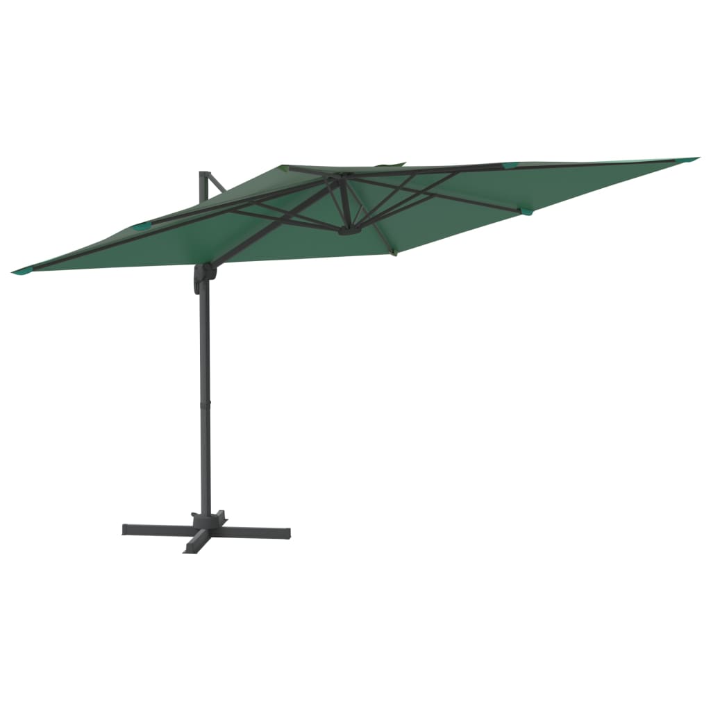 VidaXL Zweefparasol met aluminium paal 300x300 cm groen