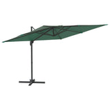 Vidaxl Floating Parasol s hliníkovým pólem 300x300 cm zelená