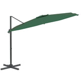 VidaXL Zweefparasol met aluminium paal 300x300 cm groen