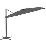 Vidaxl Parasol flottant avec poteau en aluminium 300x300 cm coloré d'anthracite