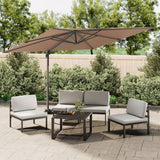 Vidaxl pływający parasol z aluminiowym biegunem 400x300 cm taupe