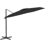 Vidaxl pływający parasol z biegunem aluminiowym 300x300 cm czarny