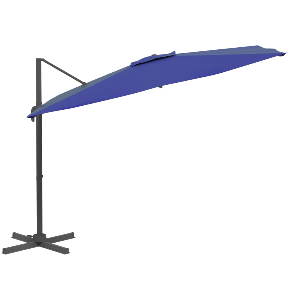 Vidaxl plovoucí parasol s hliníkovým pólem 400x300 cm azure modrá