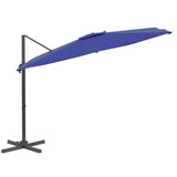 Vidaxl plovoucí parasol s hliníkovým pólem 400x300 cm azure modrá