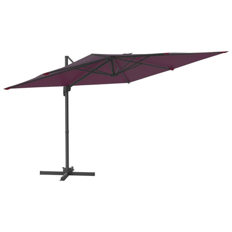 VidaXL Zweefparasol met aluminium paal 400x300 cm bordeauxrood