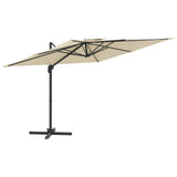 VidaXL Zweefparasol met dubbel dak 300x300 cm zandwit