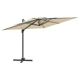 Vidaxl Floating Parasol med dobbelt tag 400x300 cm sandhvid