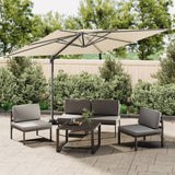 VidaXL Zweefparasol met dubbel dak 400x300 cm zandwit