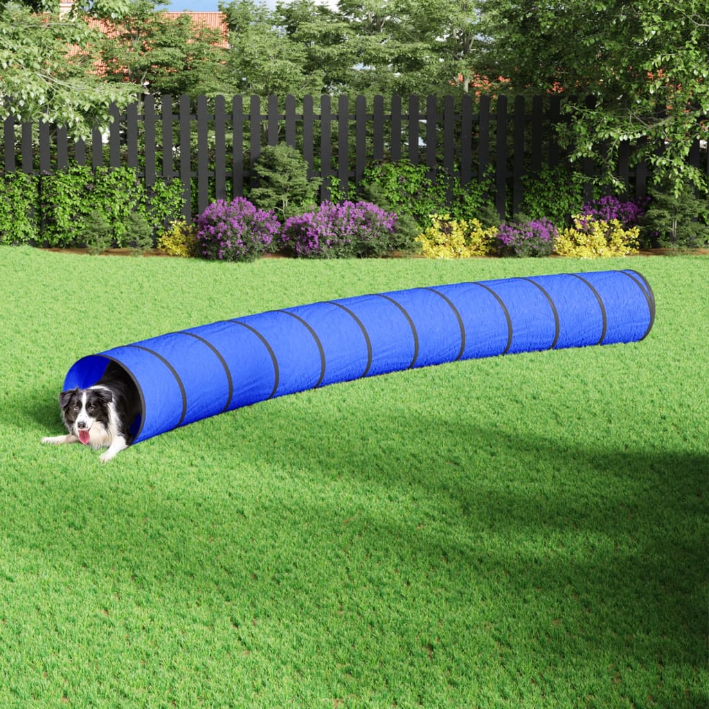 Tunnel de chien vidaxl Ø 55x500 cm en polyester bleu