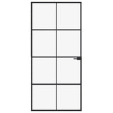 Vidaxl bannenzegen Dier 93x2010.5 cm häertege Glas an Aluminiummiere schwaarz