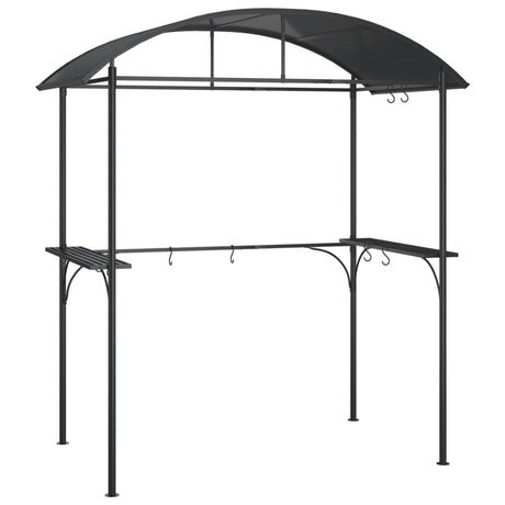 VidaXL Barbecuepaviljoen met zijplanken 220x115x230 cm staal antraciet