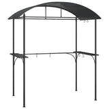 VIDAXL Barbecuepavilion mit Seitenbrettern 220x115x230 cm Stahlanthrazit